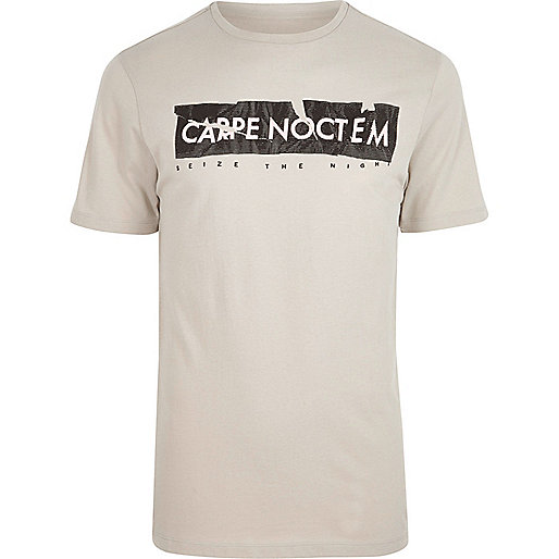 jacques-vertuk Stone 'carpe noctem' print muscle fit T-shirt 304064 men T-Shirts / Vests T-shirts jacques-vertuk Stone 'carpe noctem' print muscle fit T-shirt 304064 men T-Shirts / Vests T-shirts