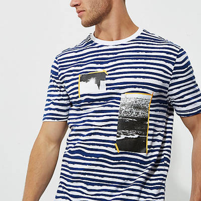 mens river island skinny stretch jeans,jacques-vertuk London White and blue stripe photo print T-shirt men 302072 mens river island skinny stretch jeans,jacques-vertuk London White and blue stripe photo print T-shirt men 302072