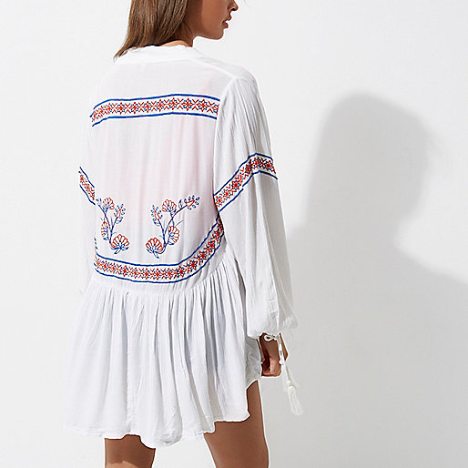 river island men s,jacques-vertuk Sale White embroidered tassel cuff kimono women 699907 river island men s,jacques-vertuk Sale White embroidered tassel cuff kimono women 699907