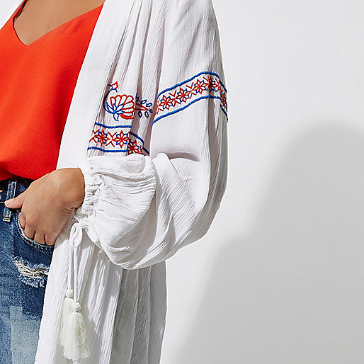 river island men s,jacques-vertuk Sale White embroidered tassel cuff kimono women 699907 river island men s,jacques-vertuk Sale White embroidered tassel cuff kimono women 699907