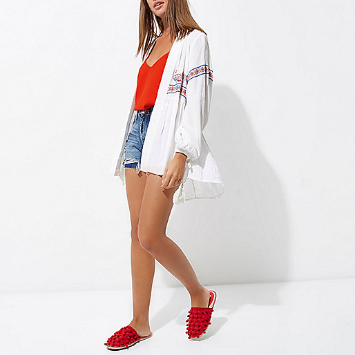 river island men s,jacques-vertuk Sale White embroidered tassel cuff kimono women 699907 river island men s,jacques-vertuk Sale White embroidered tassel cuff kimono women 699907