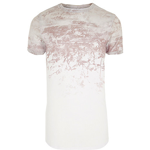 jacques-vertuk White fade print muscle fit T-shirt 303991 men T-Shirts / Vests T-shirts jacques-vertuk White fade print muscle fit T-shirt 303991 men T-Shirts / Vests T-shirts