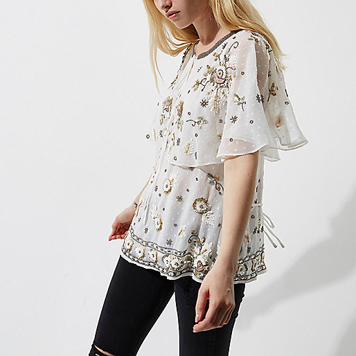 river island green tie dye dress,jacques-vertuk In Euro White floral embellished cape top Blouses Tops women river island green tie dye dress,jacques-vertuk In Euro White floral embellished cape top Blouses Tops women