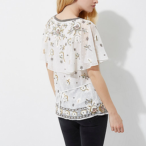 river island green tie dye dress,jacques-vertuk In Euro White floral embellished cape top Blouses Tops women river island green tie dye dress,jacques-vertuk In Euro White floral embellished cape top Blouses Tops women