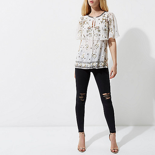 river island green tie dye dress,jacques-vertuk In Euro White floral embellished cape top Blouses Tops women river island green tie dye dress,jacques-vertuk In Euro White floral embellished cape top Blouses Tops women