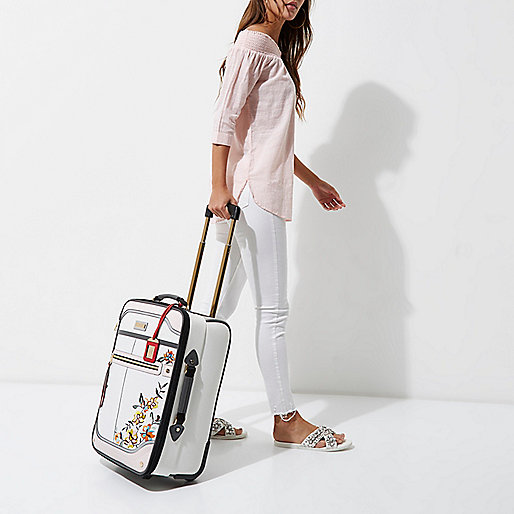 river island leather fur coat,jacques-vertuk UK White floral embroidered cabin suitcase women 705758 river island leather fur coat,jacques-vertuk UK White floral embroidered cabin suitcase women 705758