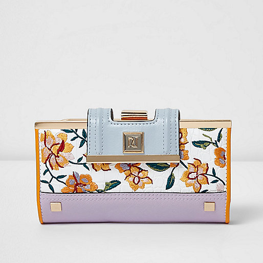 jacques-vertuk White floral embroidered clip top purse 705823 women Bags / Purses Purses jacques-vertuk White floral embroidered clip top purse 705823 women Bags / Purses Purses