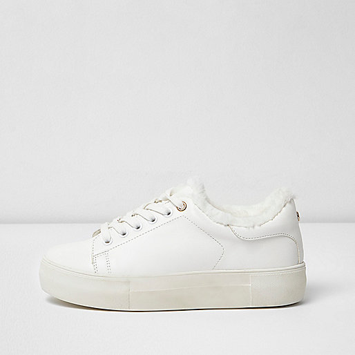 jacques-vertuk White fur trim flatform sneakers 704089 women Shoes / Boots Plimsolls / Trainers jacques-vertuk White fur trim flatform sneakers 704089 women Shoes / Boots Plimsolls / Trainers