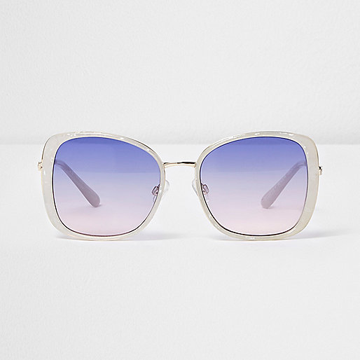 jacques-vertuk White glam blue lens sunglasses 703019 women Sunglasses Retro Sunglasses jacques-vertuk White glam blue lens sunglasses 703019 women Sunglasses Retro Sunglasses