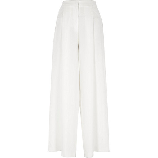 jacques-vertuk White high waisted wide leg pants 707160 women Trousers