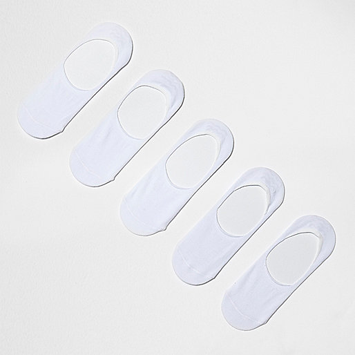 jacques-vertuk White invisible liner socks five pack 299725 men Underwear Socks