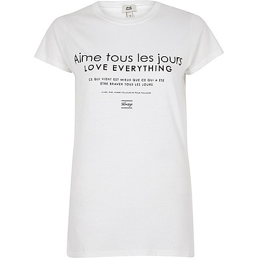 jacques-vertuk White 'love everything' fitted T-shirt 710942 women Tops T-Shirts & Vests Print T-Shirts / Vests jacques-vertuk White 'love everything' fitted T-shirt 710942 women Tops T-Shirts & Vests Print T-Shirts / Vests