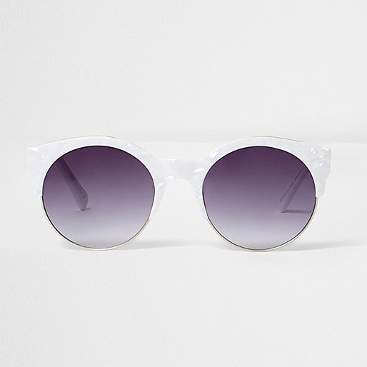 jacques-vertuk White marble print smoke lens sunglasses 694582 women Sunglasses Retro Sunglasses jacques-vertuk White marble print smoke lens sunglasses 694582 women Sunglasses Retro Sunglasses