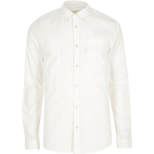 jacques-vertuk White muscle fit casual Oxford shirt 299832 men Shirts Long Sleeve Shirts jacques-vertuk White muscle fit casual Oxford shirt 299832 men Shirts Long Sleeve Shirts