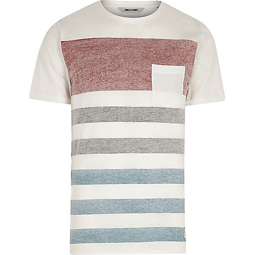 jacques-vertuk White Only & Sons stripe pocket T-shirt 301365 men T-Shirts / Vests T-shirts jacques-vertuk White Only & Sons stripe pocket T-shirt 301365 men T-Shirts / Vests T-shirts
