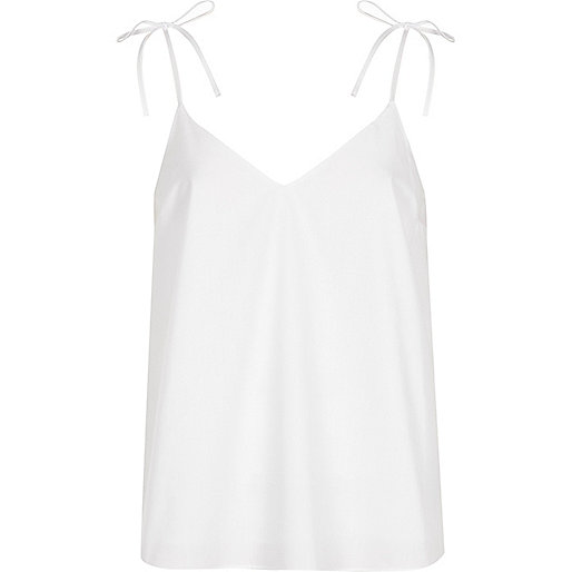 jacques-vertuk White poplin bow shoulder cami top 701772 women Tops Cami / Sleeveless Tops jacques-vertuk White poplin bow shoulder cami top 701772 women Tops Cami / Sleeveless Tops