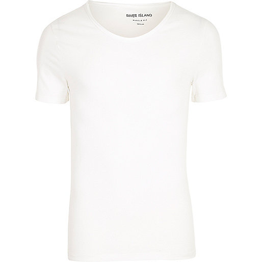jacques-vertuk White scoop V neck muscle fit T-shirt 299980 men T-Shirts / Vests T-shirts jacques-vertuk White scoop V neck muscle fit T-shirt 299980 men T-Shirts / Vests T-shirts
