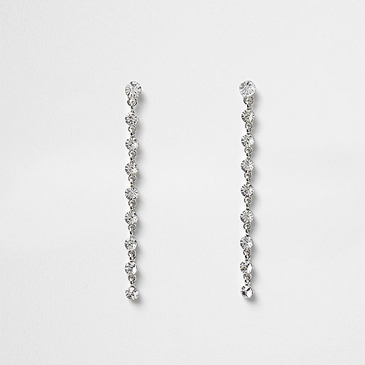 jacques-vertuk White silver tone rhinestone drop earrings 700118 women Jewellery Earrings jacques-vertuk White silver tone rhinestone drop earrings 700118 women Jewellery Earrings
