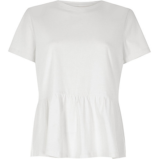jacques-vertuk White soft peplum T-shirt 694969 women Tops T-Shirts & Vests Plain T-Shirts / Vests jacques-vertuk White soft peplum T-shirt 694969 women Tops T-Shirts & Vests Plain T-Shirts / Vests