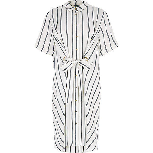 jacques-vertuk White stripe eyelet tie front shirt dress 706755 women Dresses Shirt Dresses jacques-vertuk White stripe eyelet tie front shirt dress 706755 women Dresses Shirt Dresses
