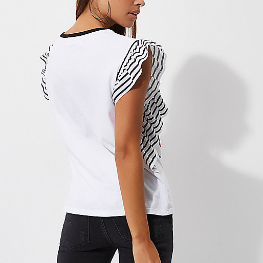 river island ballet pumps,jacques-vertuk Black Shirt White stripe frill printed tank top Print T-Shirts / Tanks T-Shirts & Tanks Tops women river island ballet pumps,jacques-vertuk Black Shirt White stripe frill printed tank top Print T-Shirts / Tanks T-Shirts & Tanks Tops women