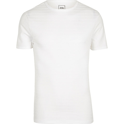 jacques-vertuk White textured muscle fit crew neck T-shirt 302206 men T-Shirts / Vests T-shirts jacques-vertuk White textured muscle fit crew neck T-shirt 302206 men T-Shirts / Vests T-shirts