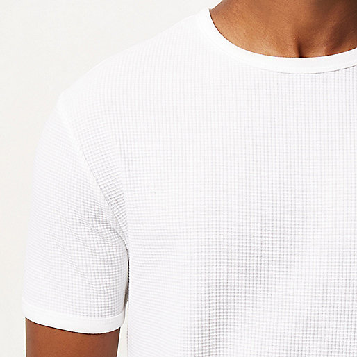 jacques-vertuk White waffle slim fit T-shirt 291937 men T-Shirts / Vests Plain T-Shirts jacques-vertuk White waffle slim fit T-shirt 291937 men T-Shirts / Vests Plain T-Shirts
